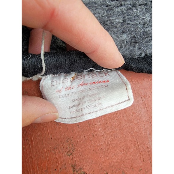 Vintage Biederlack Blanket Bronco Horse Run Reversible 55” x 78” Black Gray Whi - Picture 4 of 6